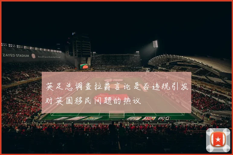 英足总调查拉爵言论是否违规引发对英国移民问题的热议